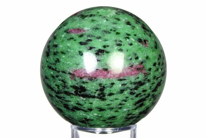 Polished Ruby Zoisite Sphere - Tanzania #315098